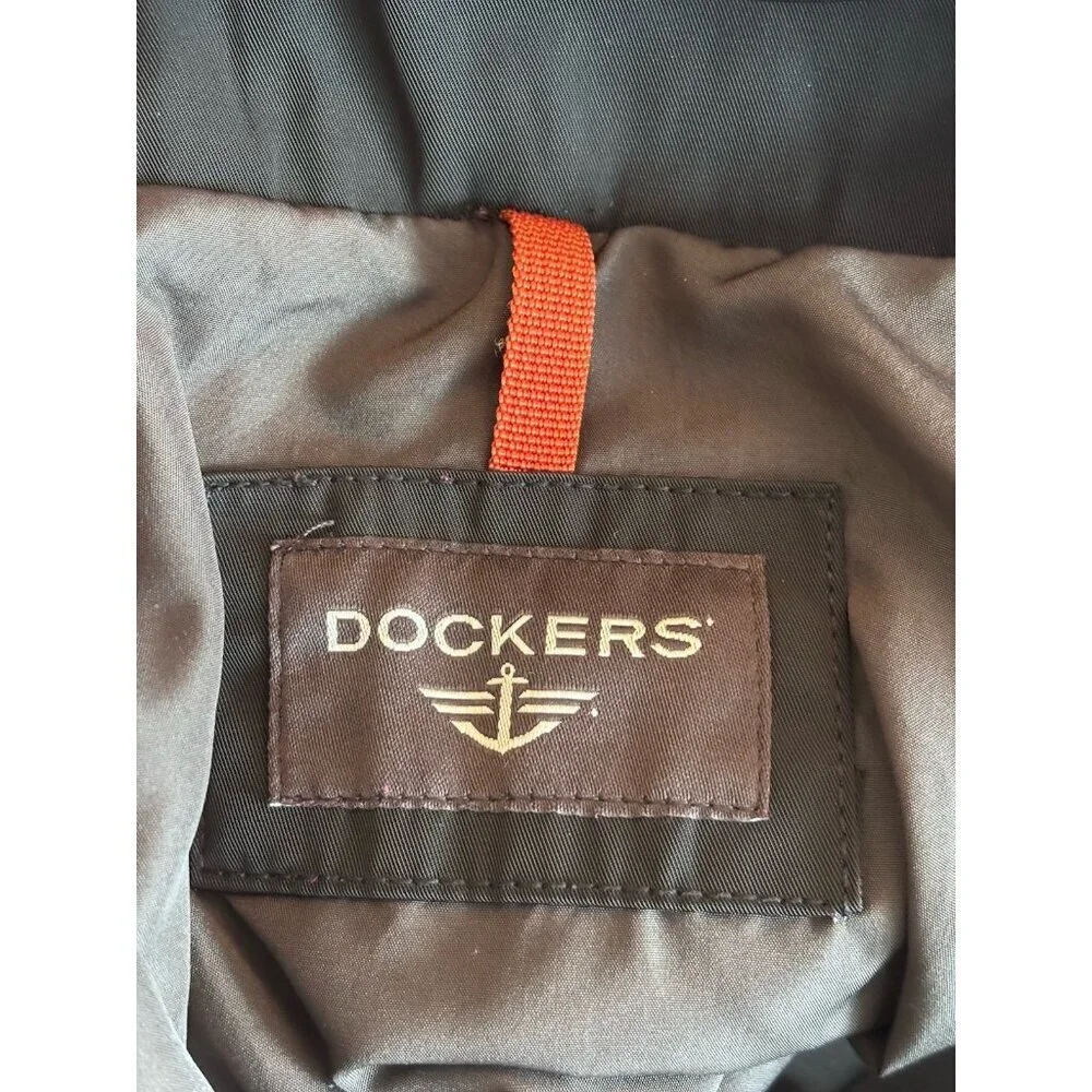 Dockers Mens Size XXL Black Full Zip Jacket Polyester